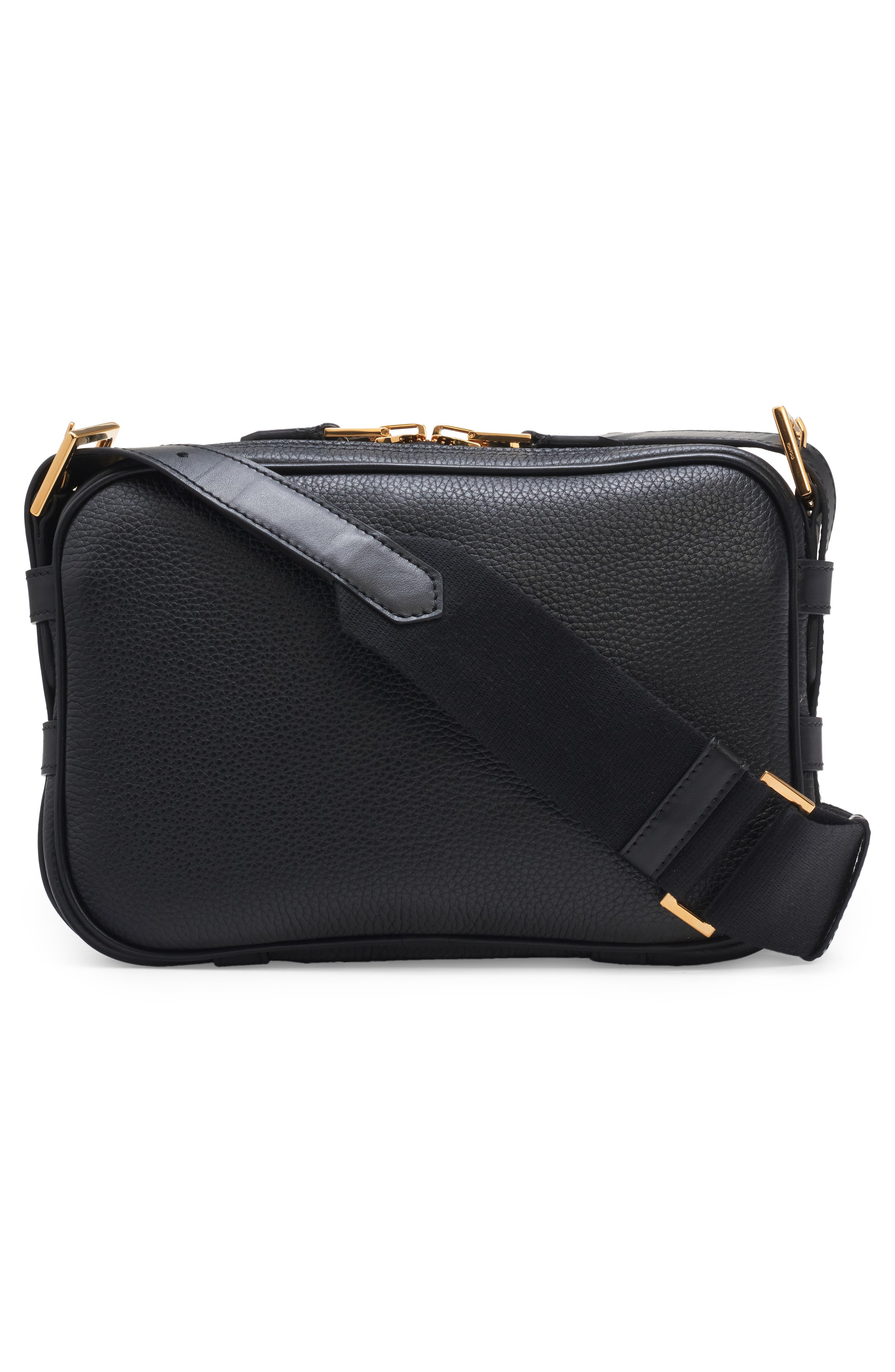 TOM FORD Large Grained Leather Messenger Bag, Alternate, color, 