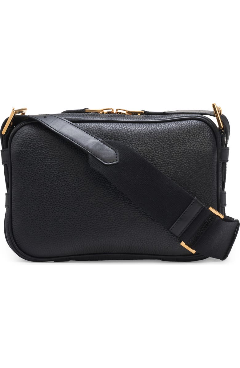 TOM FORD Large Grained Leather Messenger Bag, Alternate, color,