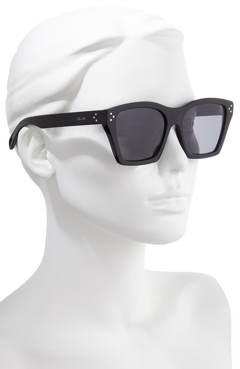 CELINE 56mm Adjusted Fit Cat Eye Sunglasses, Alternate, color, 