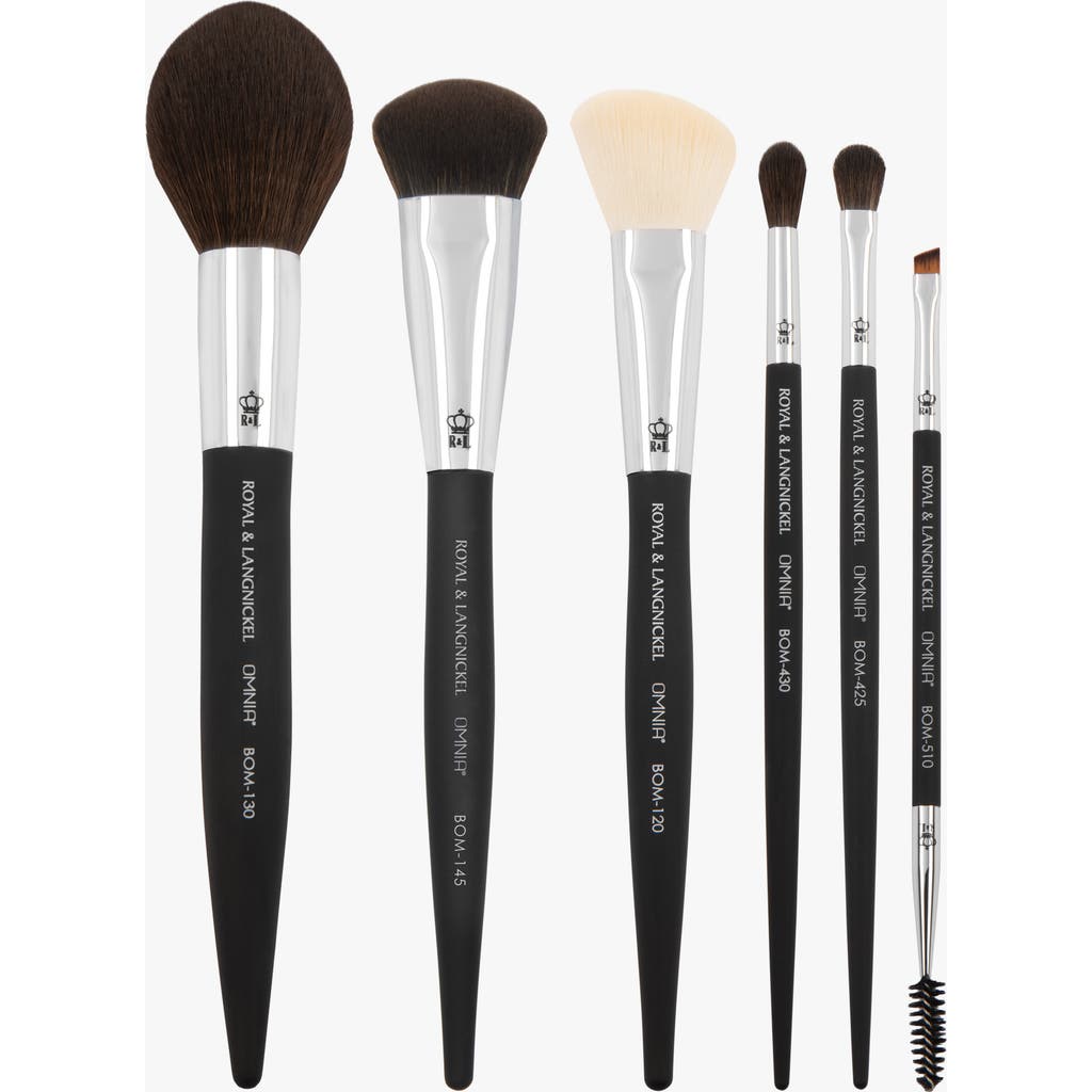 Omnia Brush Full Face 6pc Makeup Brush Set In Black