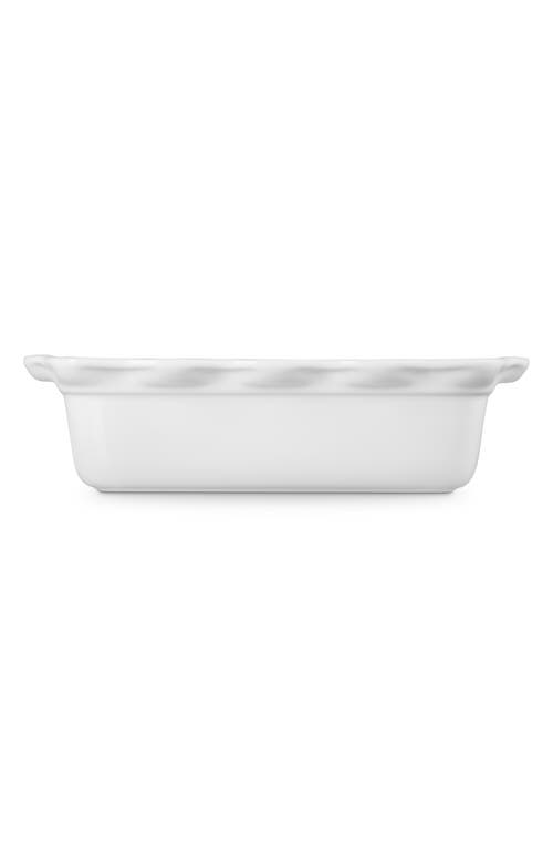 Le Creuset Heritage Stoneware 9-inch Fluted Loaf Pan In White
