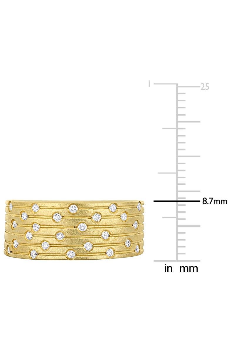 Diamond Studded Wide Band Ring 14k, Alternate, color, 14K Yellow Gold