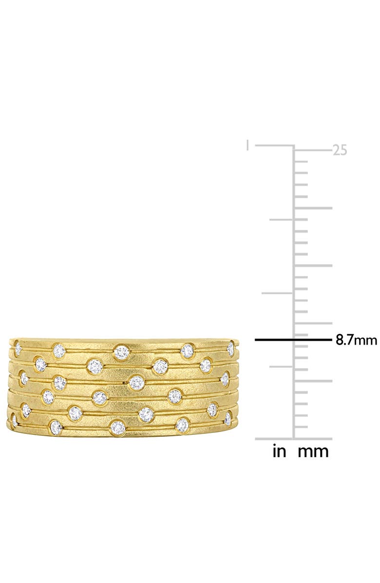 Julianna B. Diamond Studded Wide Band Ring 14k, Alternate, color, 14K Yellow Gold