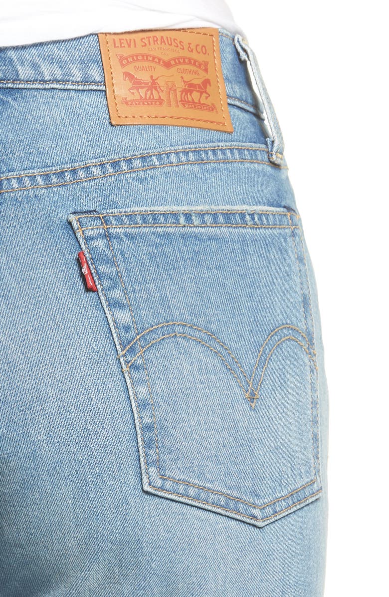 Levi's<sup>®</sup> Wedgie Straight Leg Crop Jeans, Alternate, color, 