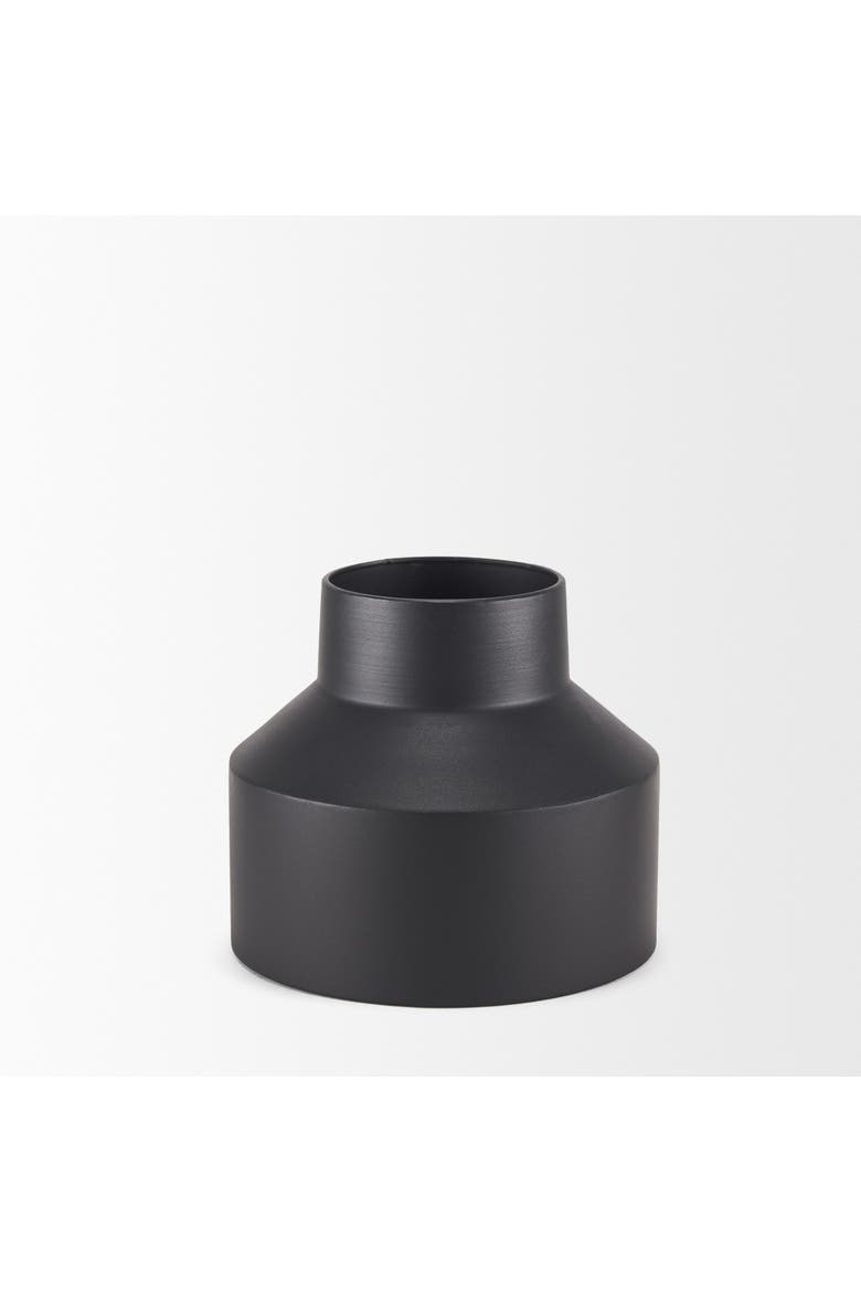 Tosca Metal Vase, Alternate, color, Black