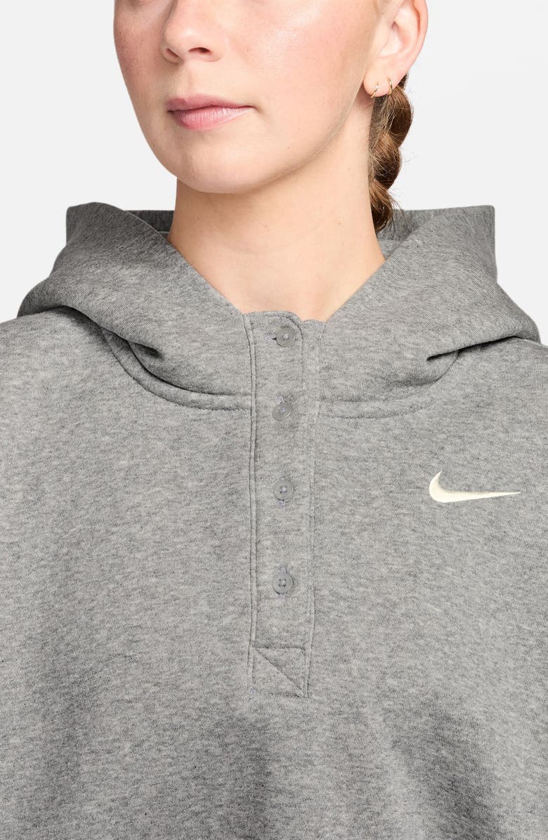 Nike Sportswear Phoenix Fleece Crop Sweatshirt, Alternate, color, Dark Grey Heather/ Base Grey
