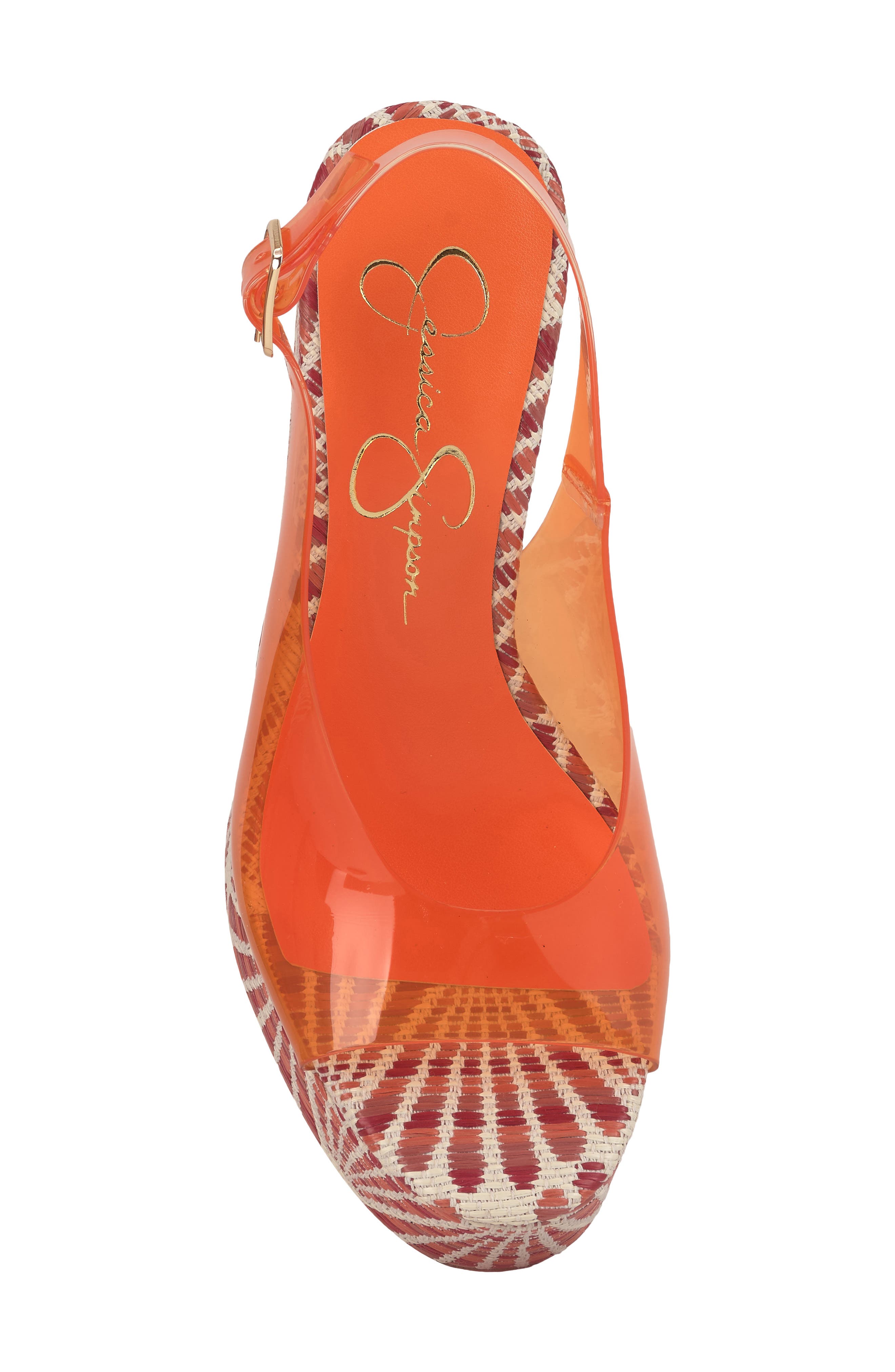 Kaliese Slingback Platform Wedge Sandal, Alternate, color, ORANGE 01