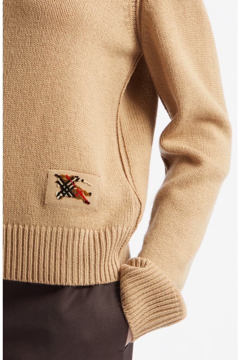 Janelle EKD Wool & Cashmere Crewneck Sweater, Alternate, color, CAMEL
