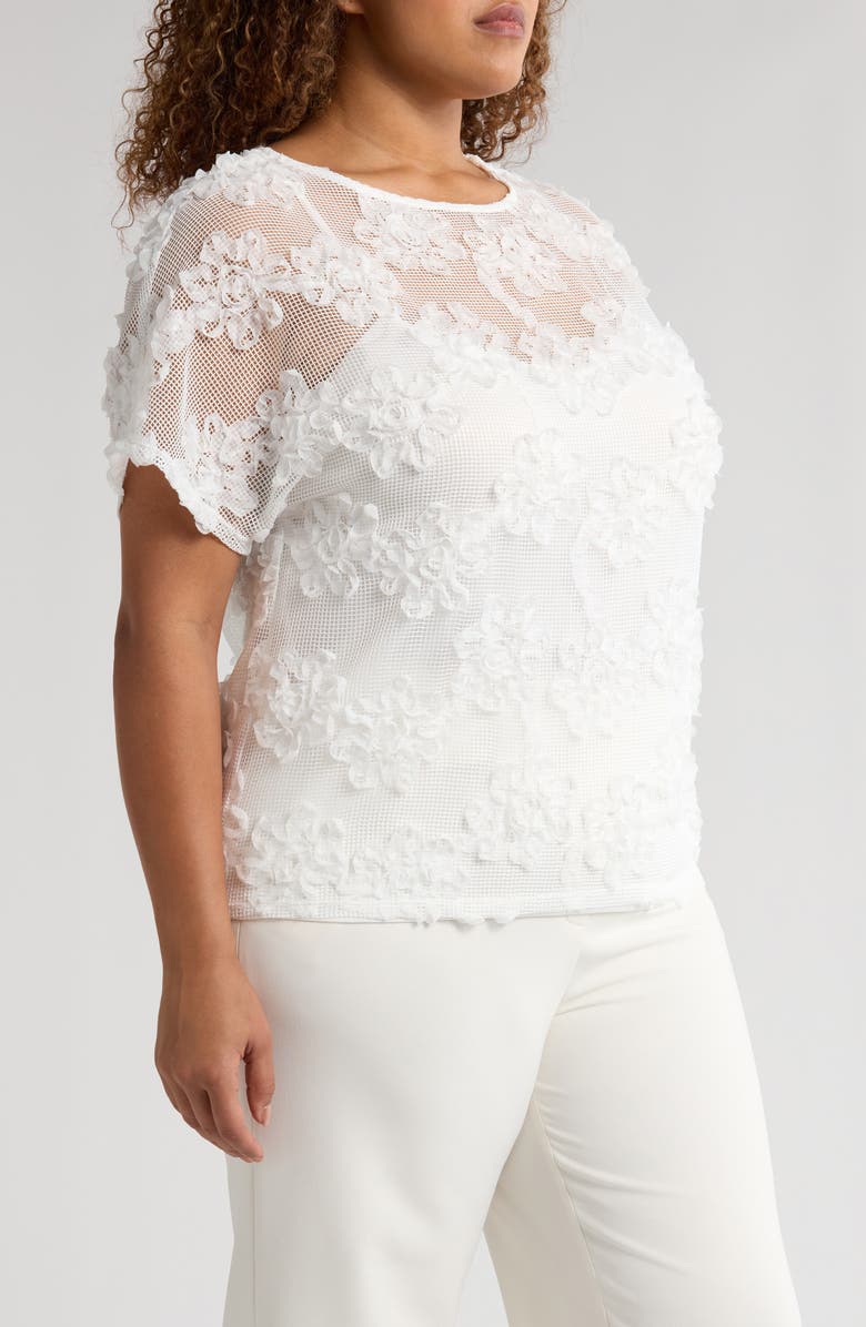 Anne Klein Soutache Grid Top, Alternate, color, 