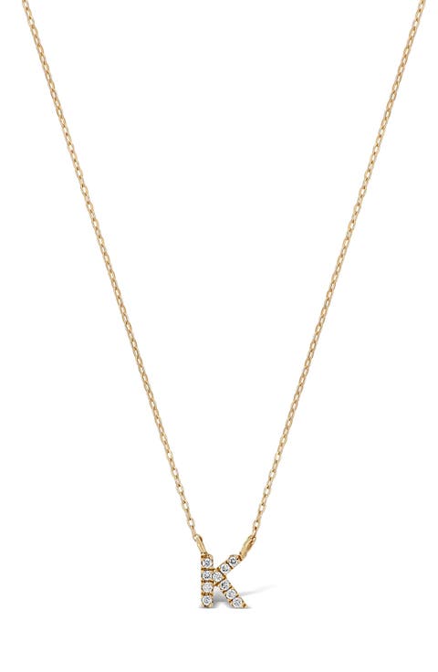 Icon Pavé Diamond Initial Pendant Necklace