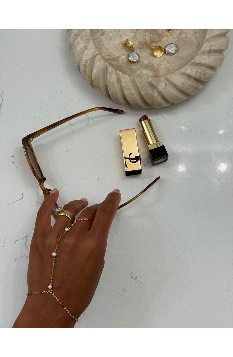 Set & Stones Bobbi Pearl Hand Chain, Alternate, color, Gold