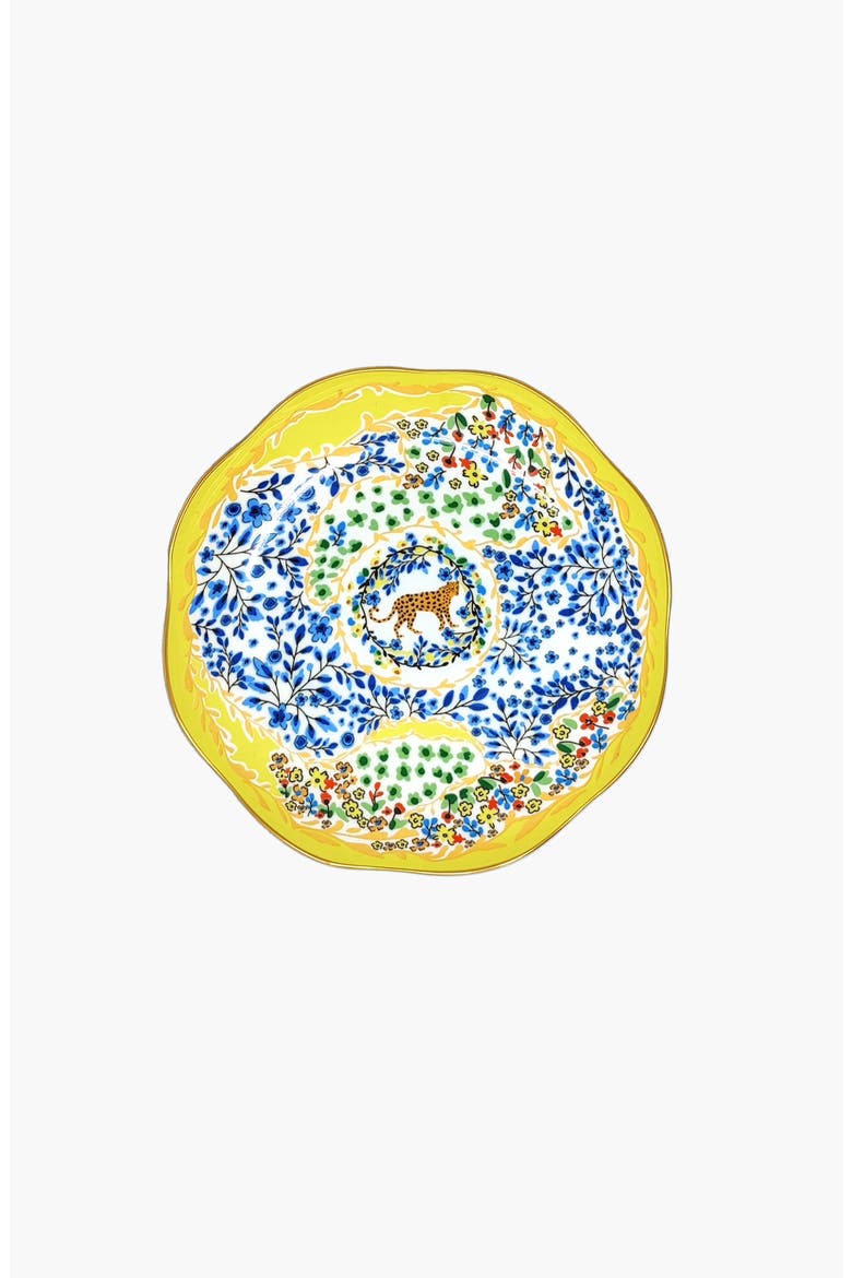 Yellow Garden Bone China Plates, Set Of Three, Alternate, color, Yellow