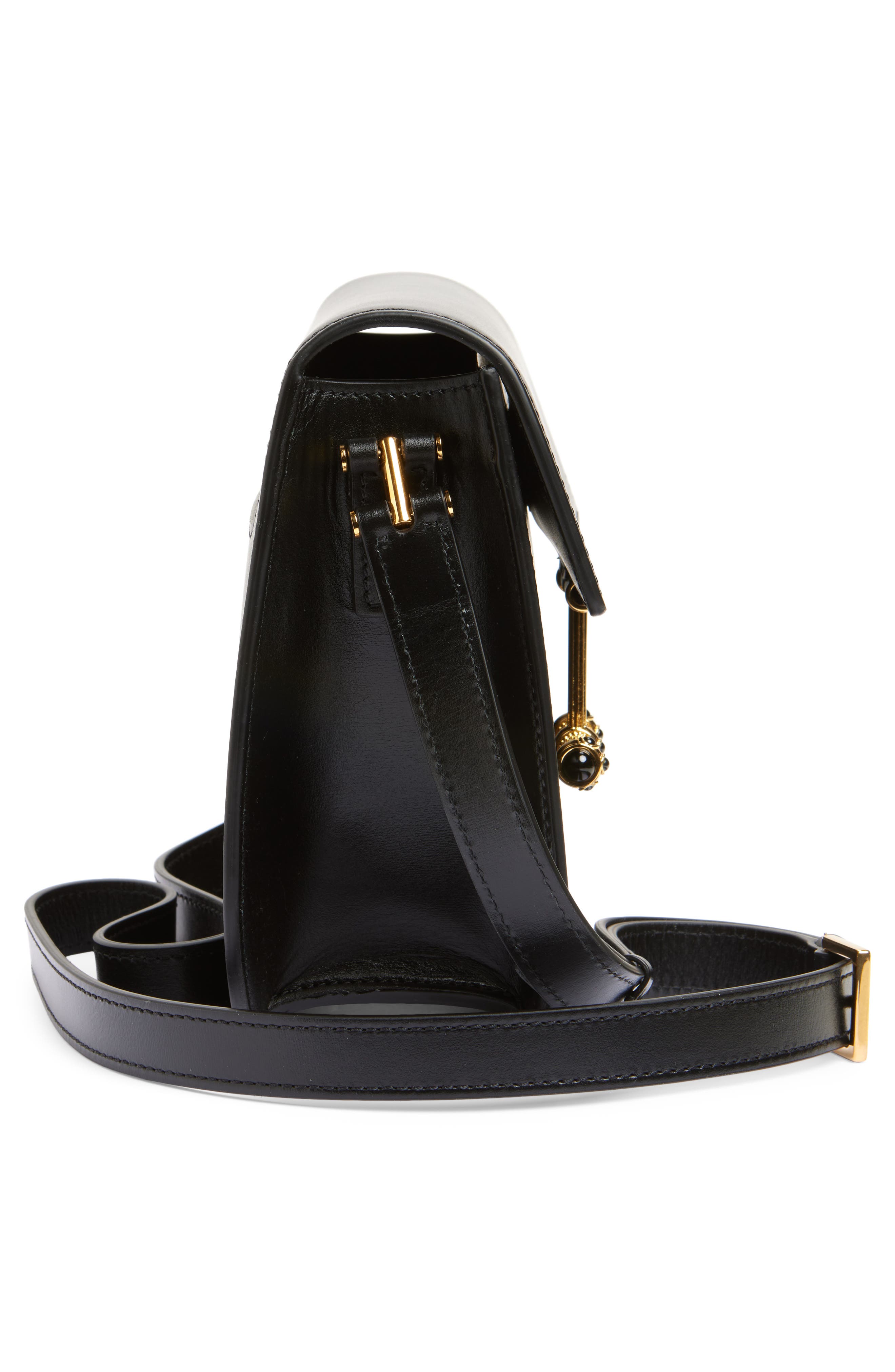 TOM FORD Mini Tara Cabochon Leather Crossbody Bag, Alternate, color, 