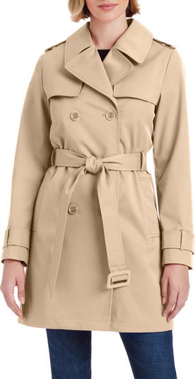 Kate Spade New York water resistant double breasted belted