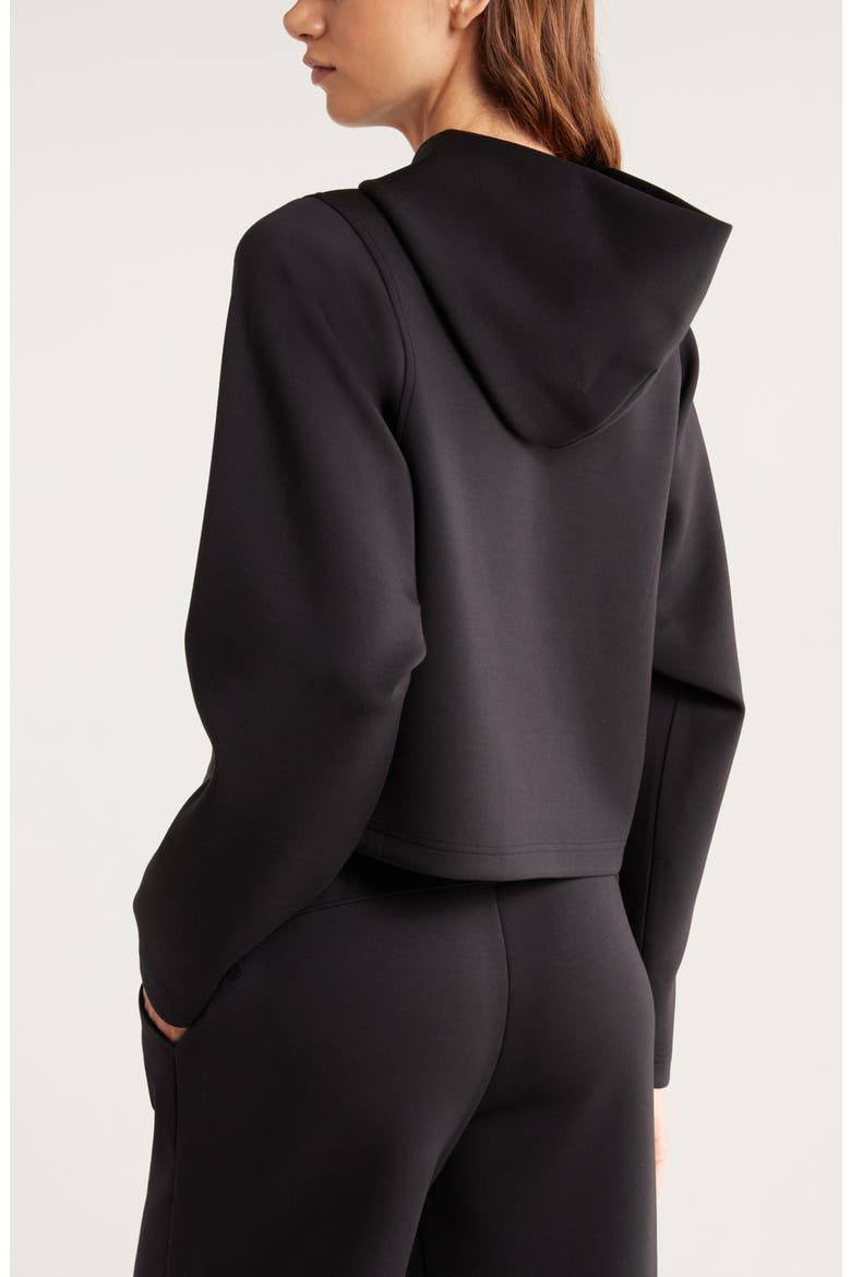 Luxe Boxy Hoodie, Alternate, color, BLACK