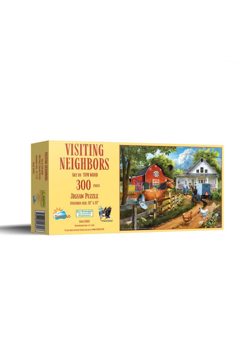 Visiting Neighbors 300 piece Jigsaw Puzzle for Adults, Main, color, Multicolor