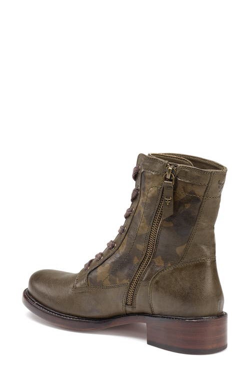 Trask Brett Combat Boot In Olive Camouflage Leather