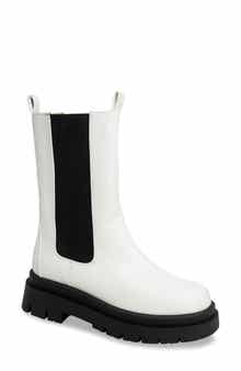 CHASE AND CHLOE Chase & Chloe Tall Lug Sole Chelsea Boot
