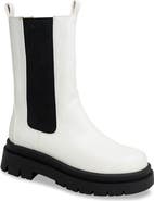 CHASE AND CHLOE Chase & Chloe Tall Lug Sole Chelsea Boot