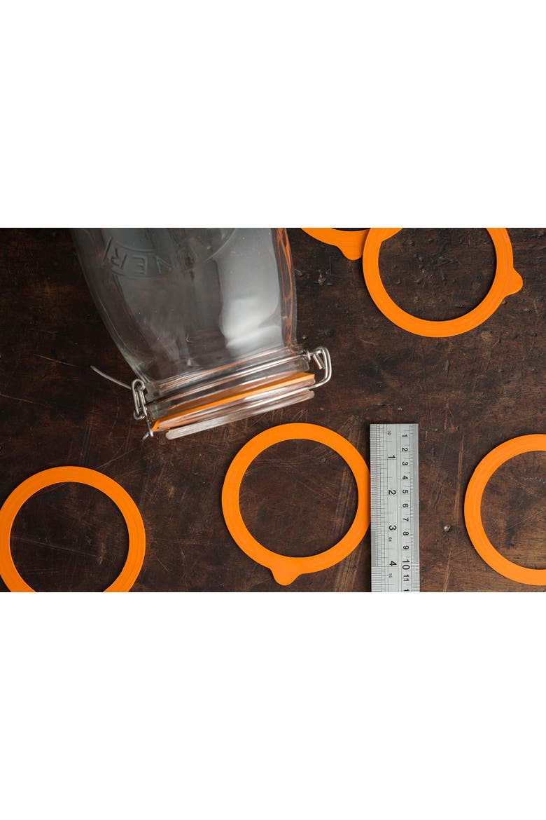 Rubber Seals for 12, 17, 34, 51, 68 Ounce Clip Top Jars, Set of 6, Alternate, color, Clear