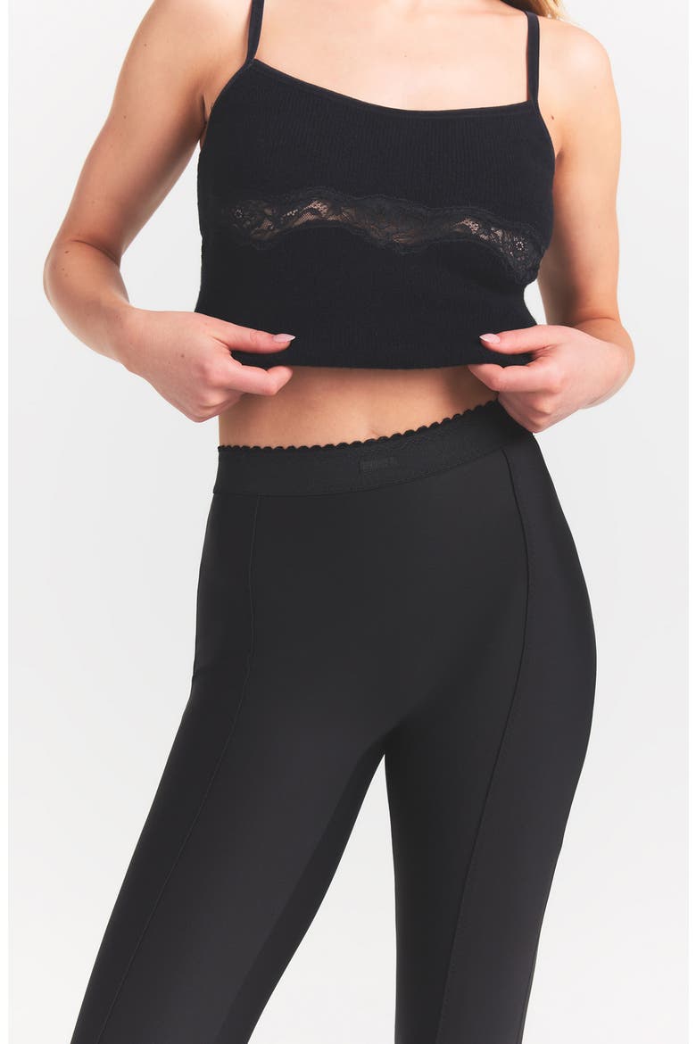 Body High Waist Flare Pants, Alternate, color, ONYX