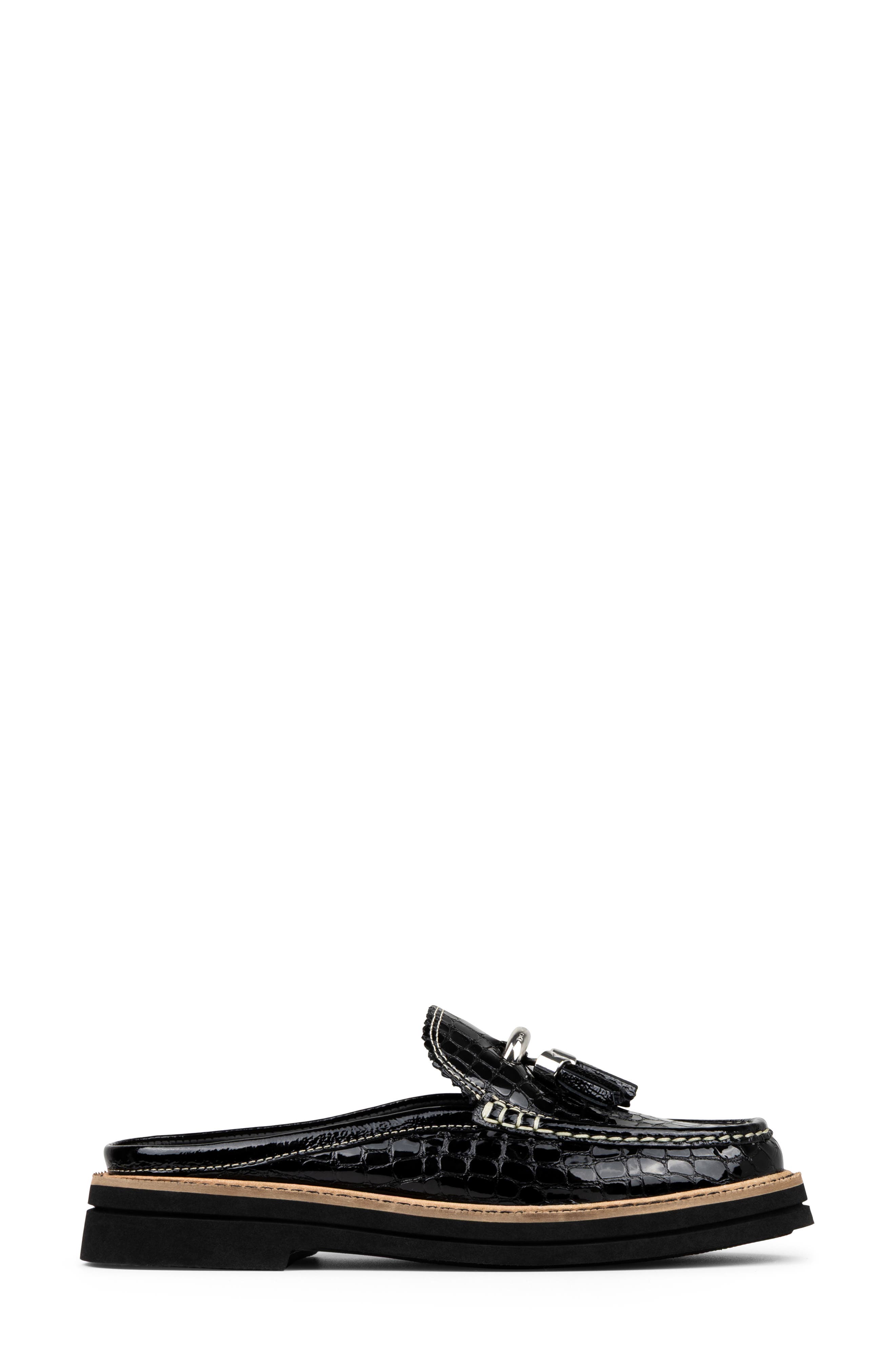 Donald Pliner Mule Tassel Loafer, Alternate, color, Black