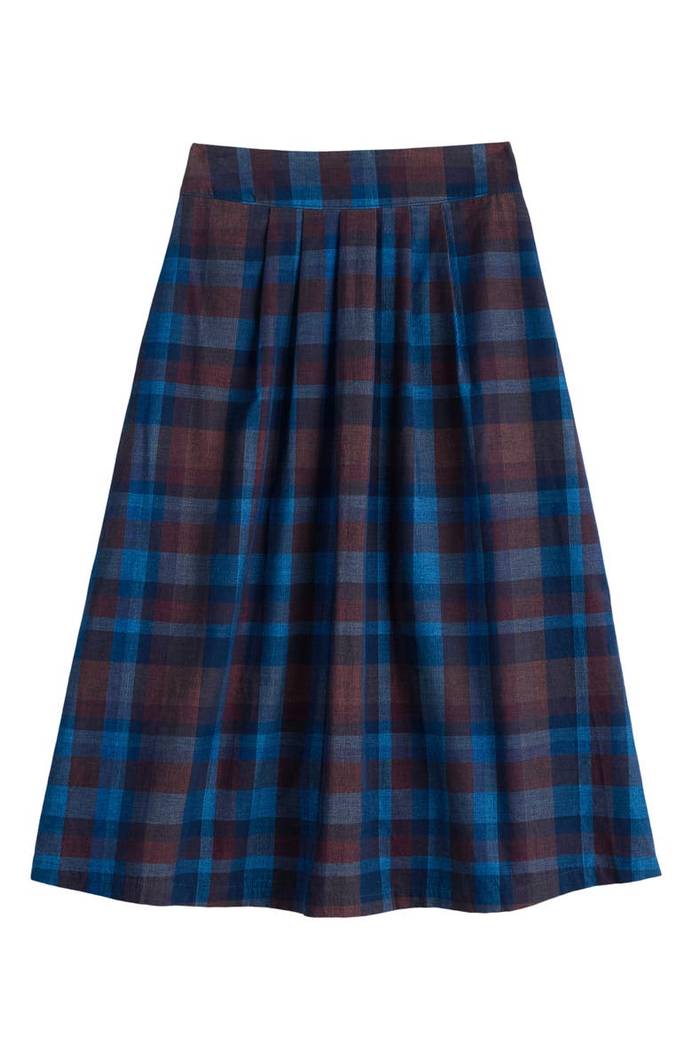 Seasalt Cornwall Day Dream Check Organic Cotton Corduroy Skirt, Alternate, color, Honesty Sea Cave