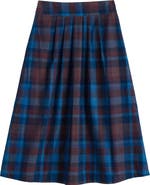 Seasalt Cornwall Day Dream Check Organic Cotton Corduroy Skirt