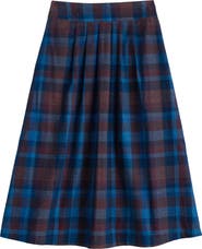 Seasalt Cornwall Day Dream Check Organic Cotton Corduroy Skirt