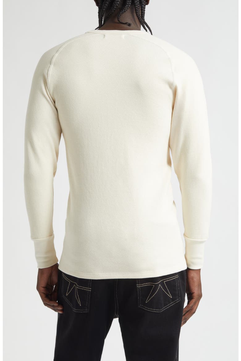 Logo Long Sleeve Waffle Knit T-Shirt, Alternate, color, IVORY