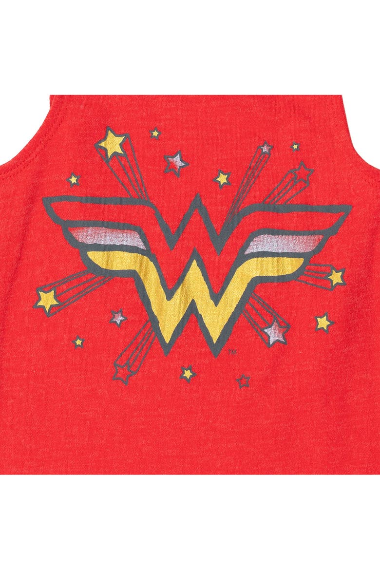 Justice League Wonder Woman Sleeveless Romper and Headband Set, Alternate, color, Wonder Woman Red