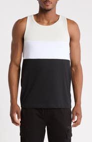 DENIM AND FLOWER Colorblock Tank