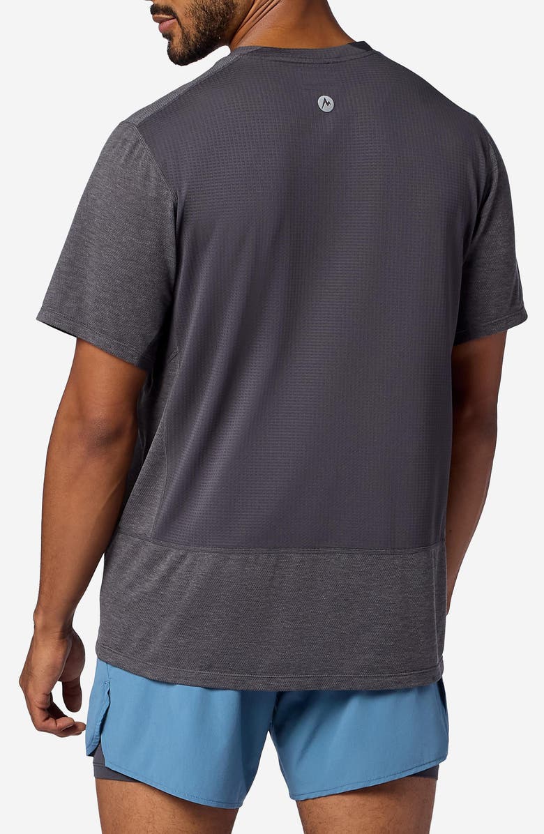 Marmot Uptrail Performance Running T-Shirt, Alternate, color, Blackened