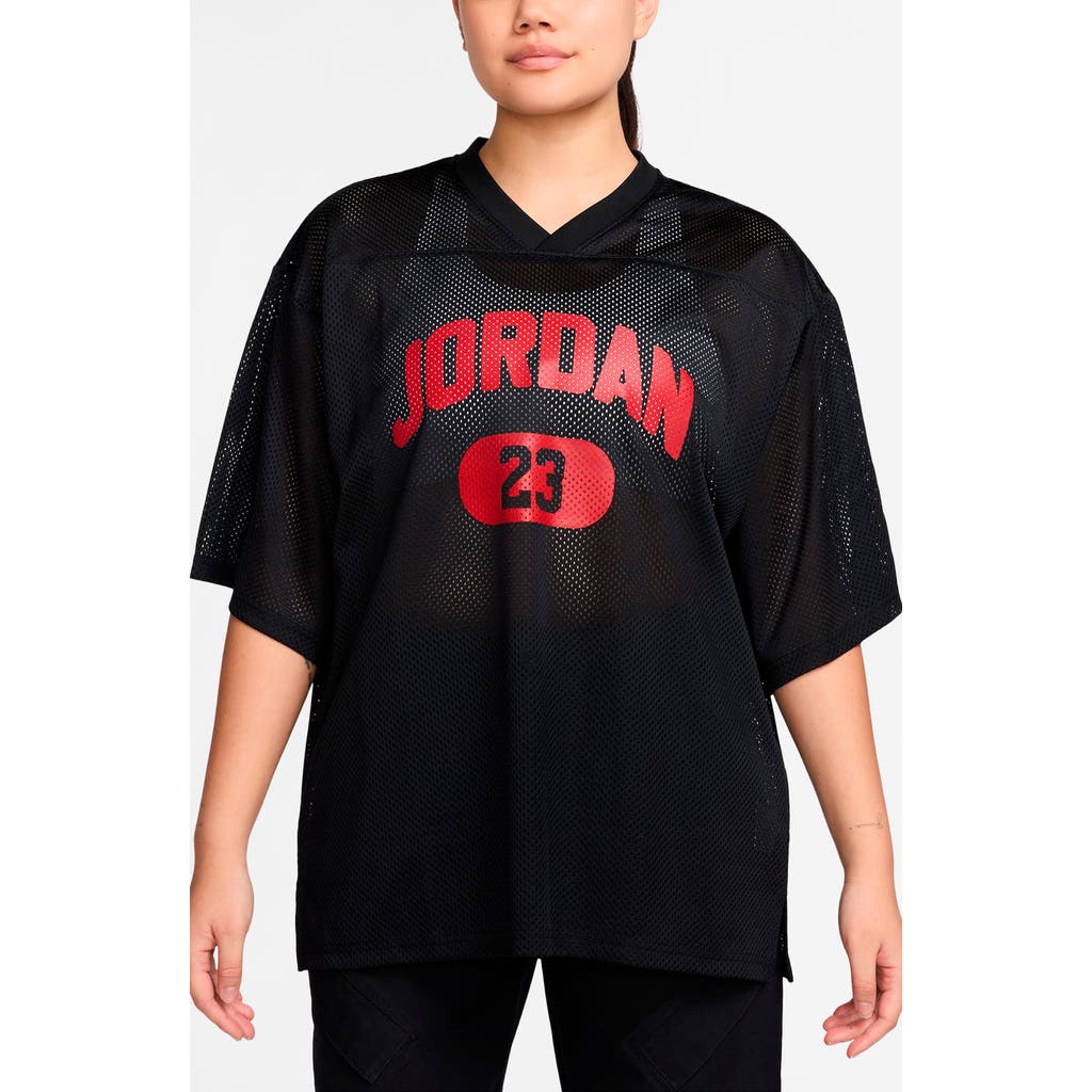 Jordan Brooklyn Oversize Jersey In Black