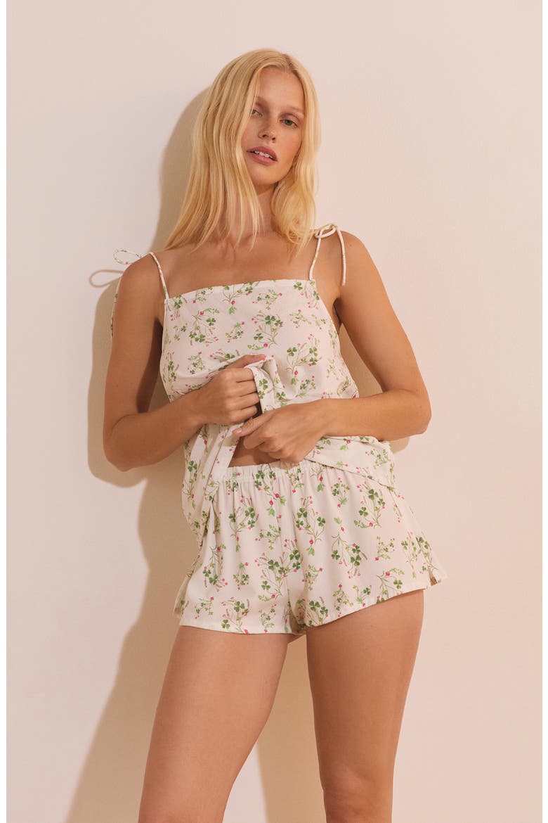 Tillieul Pajama Shorts, Alternate, color, WHITE
