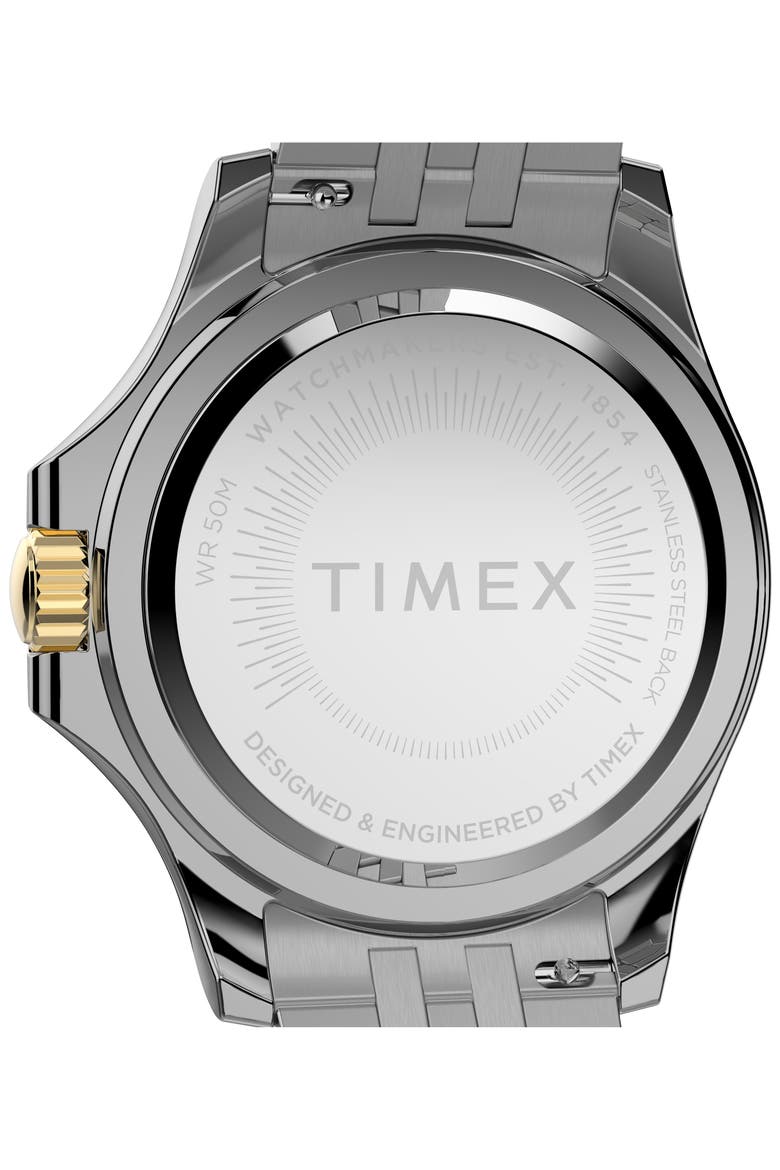Kaia Crystal Two-Tone Bracelet Strap Watch, 38mm, Alternate, color, SILVER-TONE