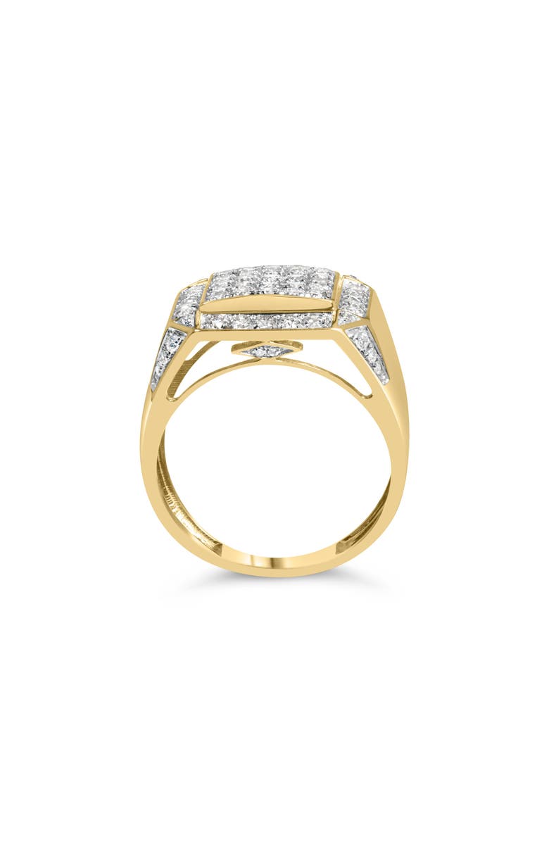 Haus of Brilliance Men's 10K Yellow Gold 2 1/8 Ctw Diamond  Composite Cluster Cocktail Ring Band, Alternate, color, Yellow Gold