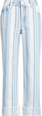 Wit & Wisdom Frayed Cuffed High Waist Boyfriend Jeans