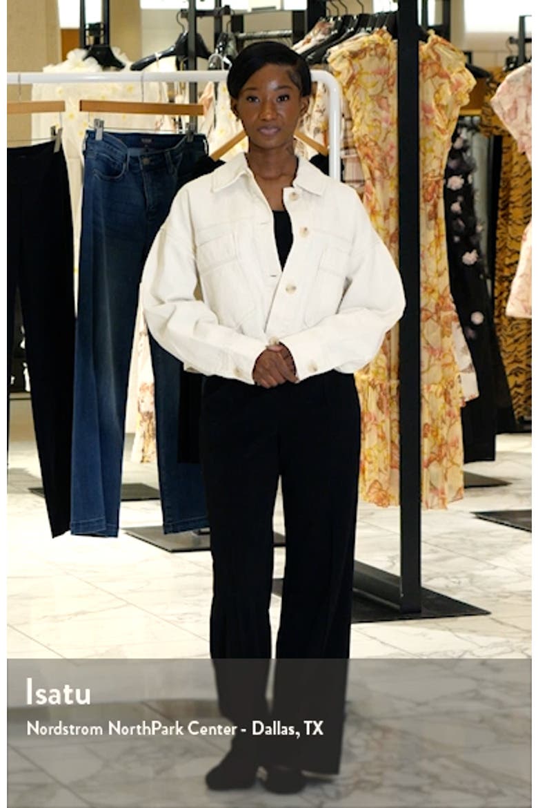 Oversize Crop Cotton Jacket video