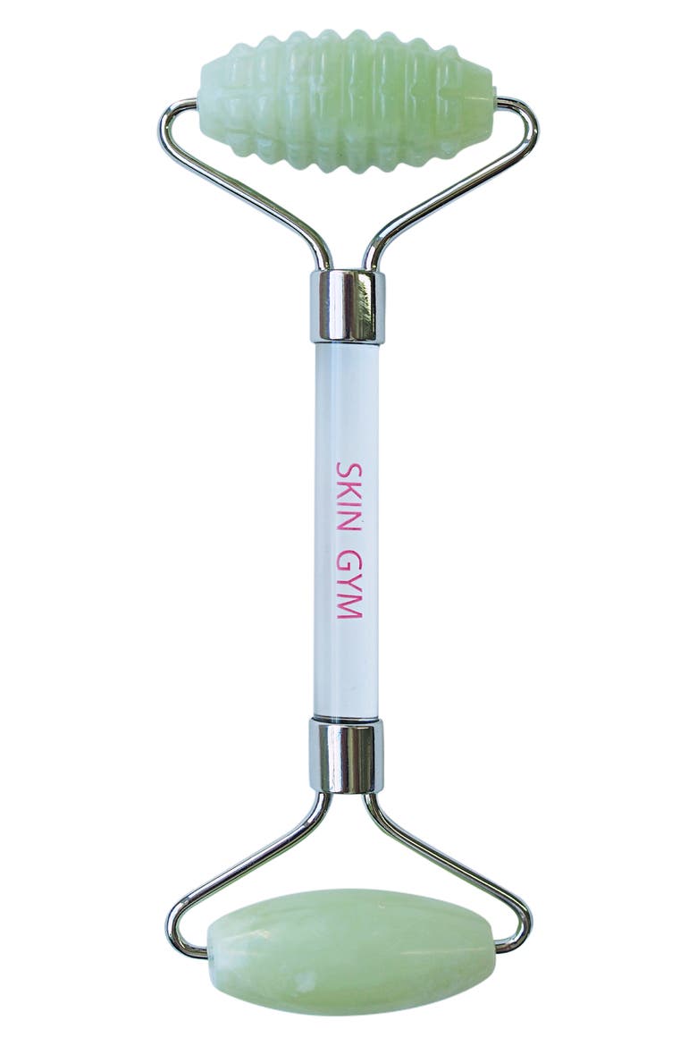 Double Duty Smooth & Textured Jade Face Roller, Main, color, NO COLOR