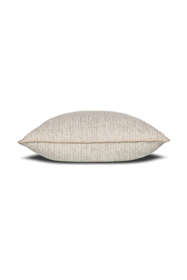 Sumptuous Fawn Soft Chenille fringed Indoor & Outdoor Woven Accent Pillow, Alternate, color, Fawn