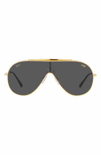 Ray-Ban Wings 134mm Pilot Shield Sunglasses