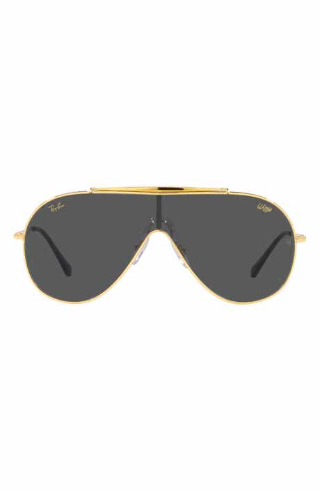 Ray-Ban Wings 134mm Pilot Shield Sunglasses