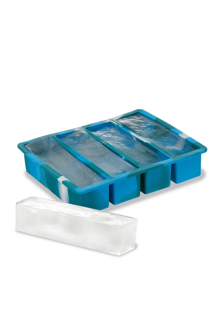Water Bottle Ice Cube Tray, Alternate, color, Blue Marble