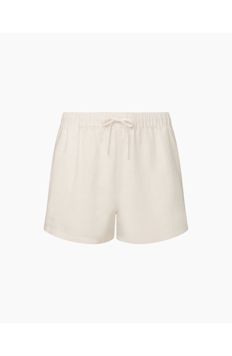 Onia Air Linen Elastic Drawstring Short, Alternate, color, White