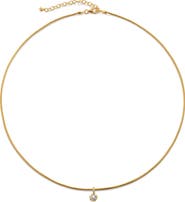 Monica Vinader Solitaire Lab Grown Diamond Pendant Snake Chain Necklace