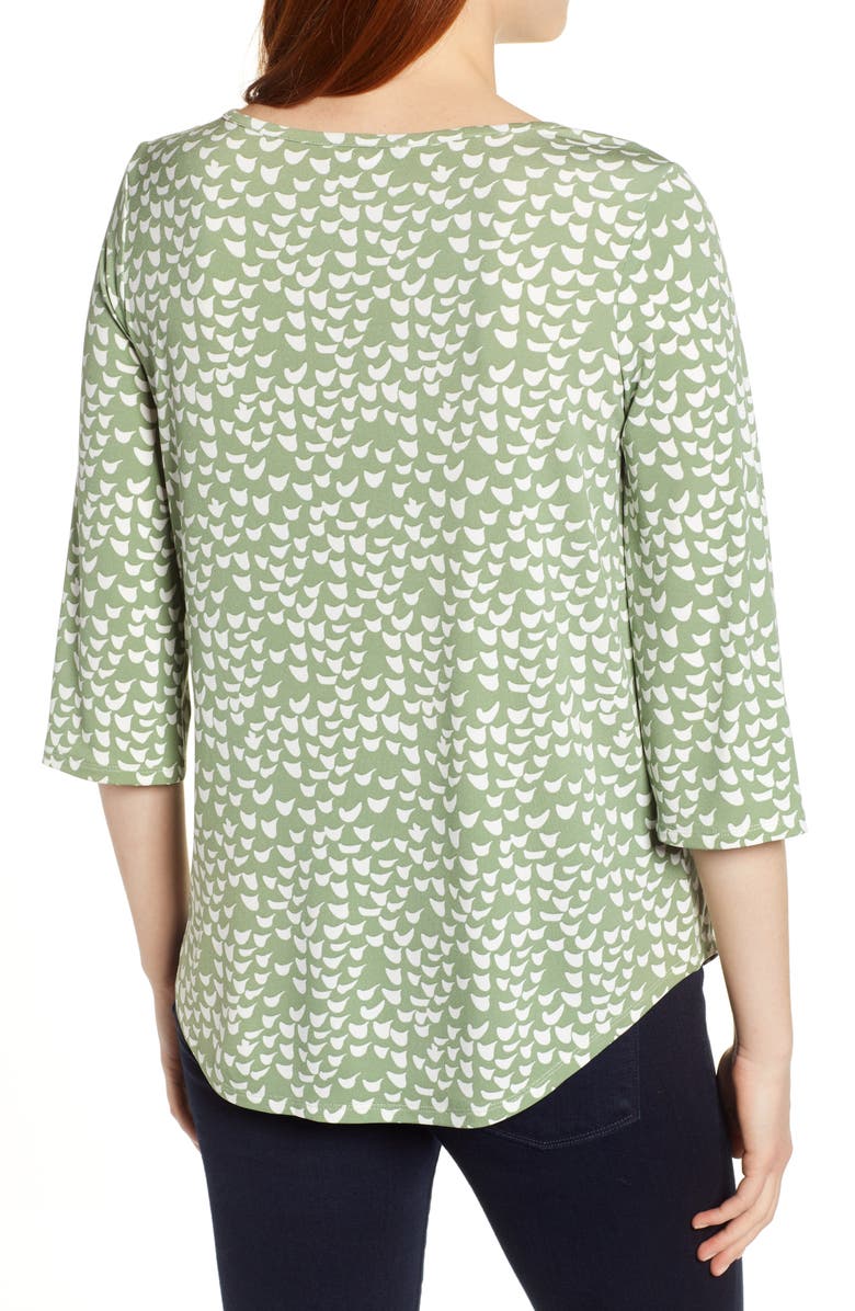 Chaus Palm Groves Split Neck Blouse, Alternate, color, 