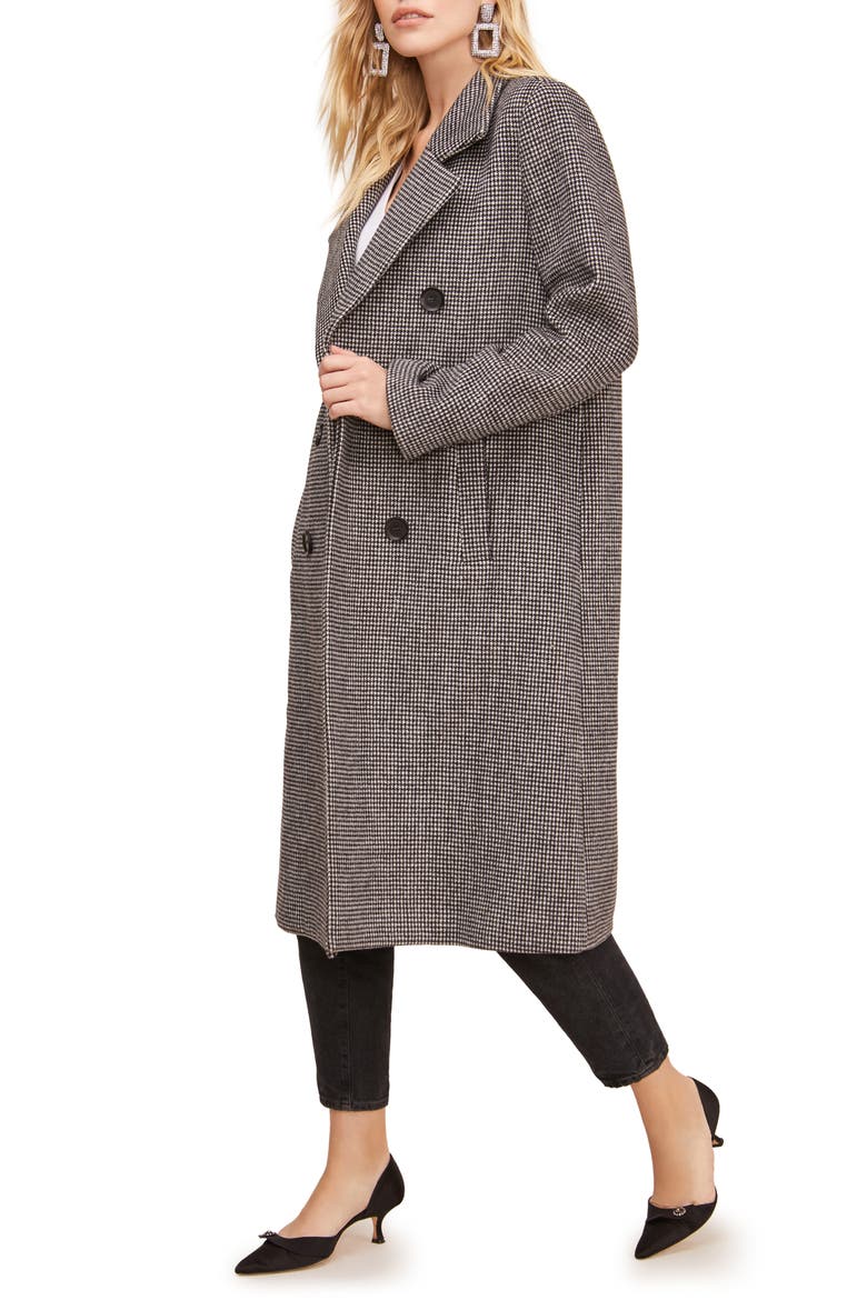 Vernon Coat, Alternate, color, BLACK WHITE HOUNDSTOOTH