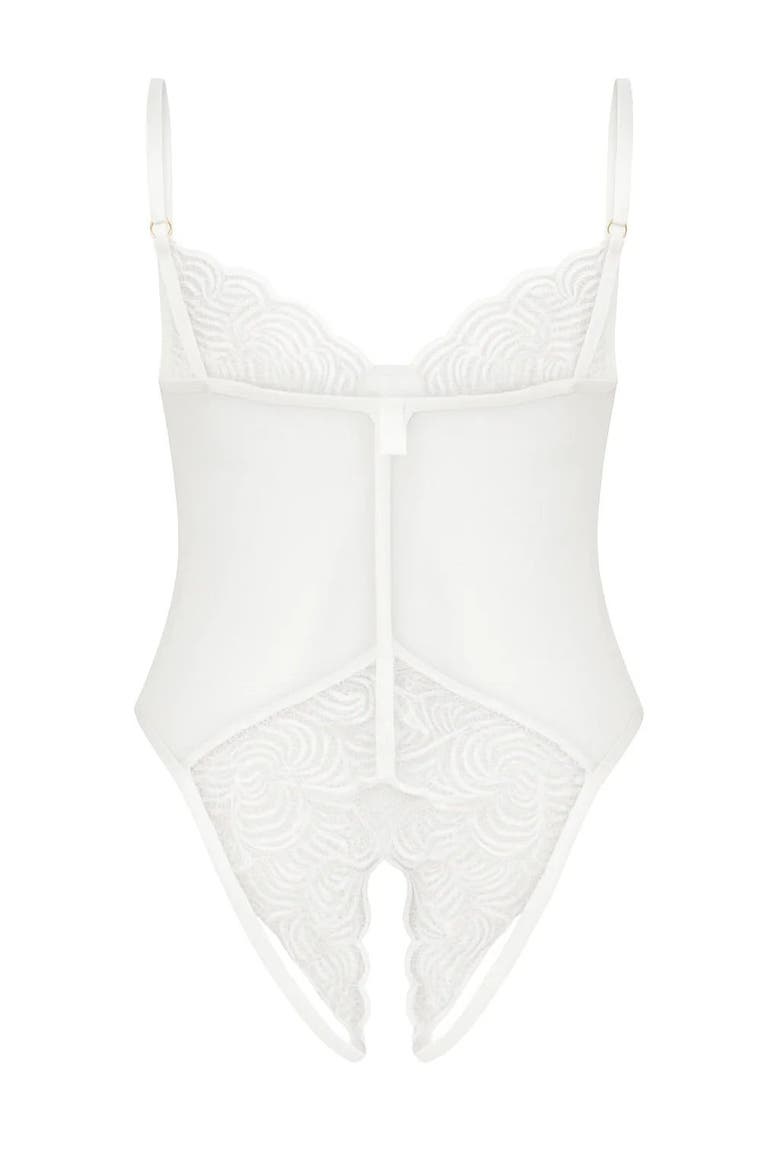 Beatrice - Ouvert Lace Bodysuit, Alternate, color, White