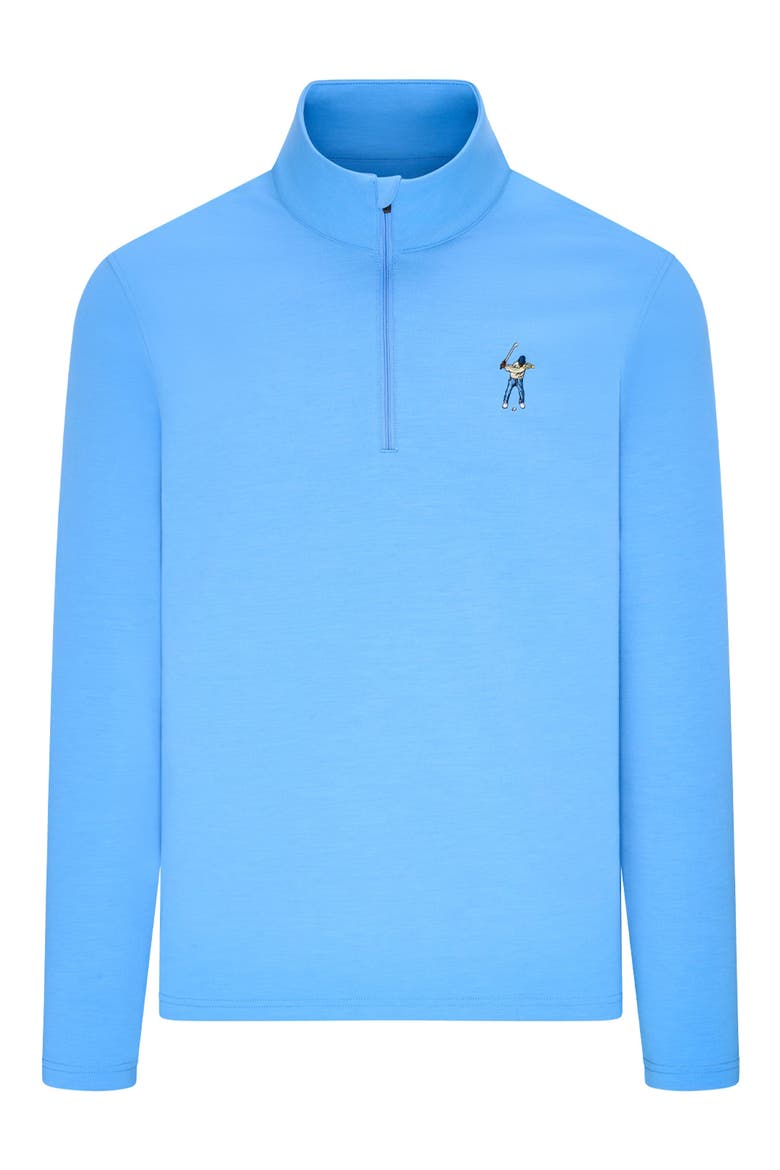 Signature Quarter Zip Top, Main, color, PROVENCE BLUE
